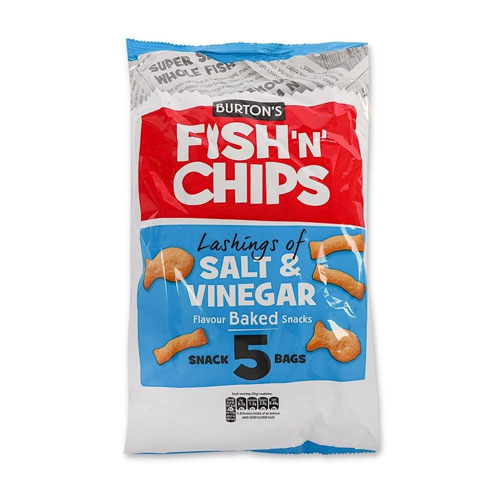 Burton’s Fish ‘N’ Chips Salt & Vinegar 5pk
